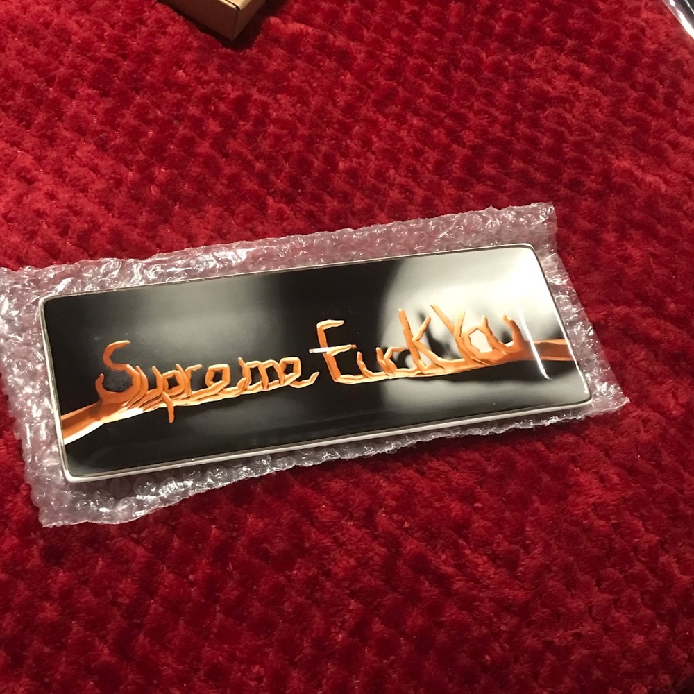 NWT Authentic Supreme Fuck you Tray Receipt below